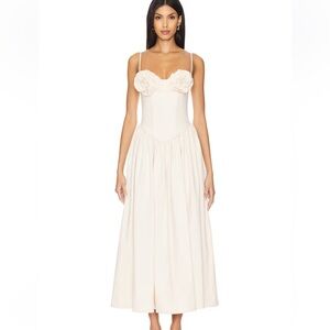 LPA Freya Midi Dress in Dusty Pearl